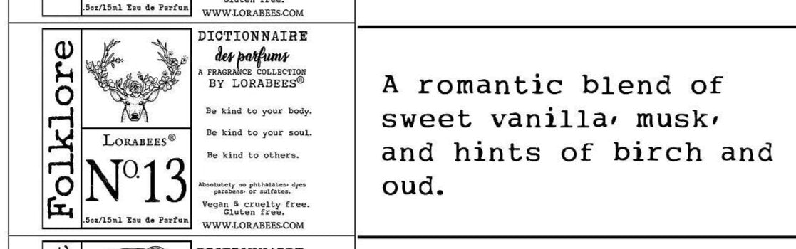 Perfume: No. 13 Folklore - Dictionnaire Des Parfum