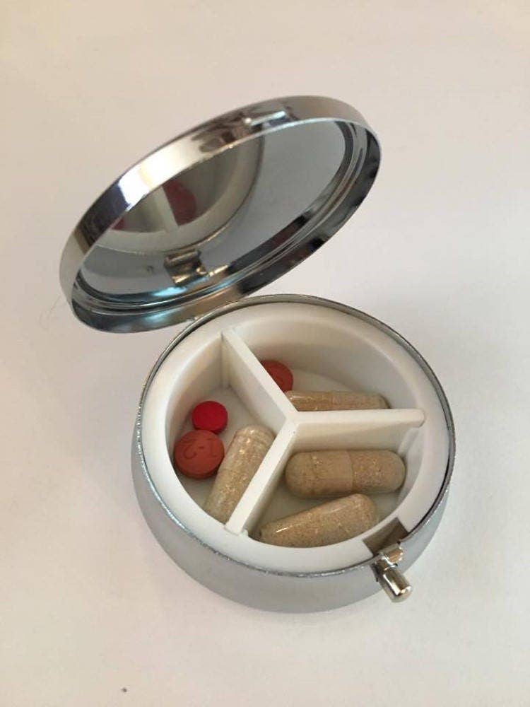 Flapper Mirror Pill Box