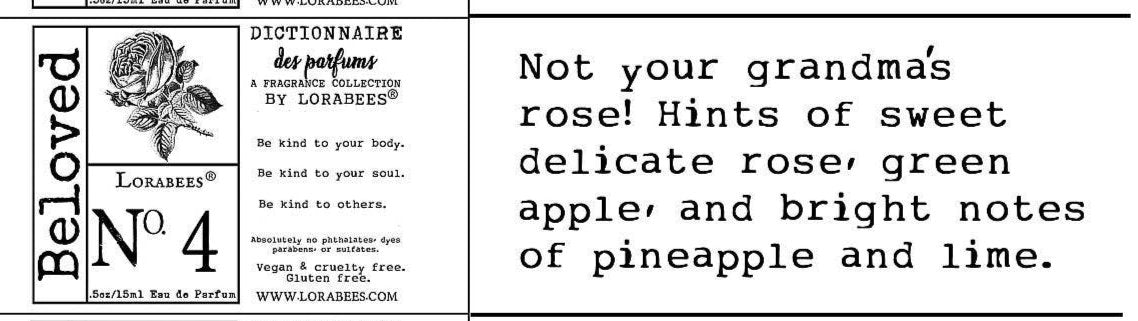 Perfume: No. 4 Beloved - Dictionnaire Des Parfum