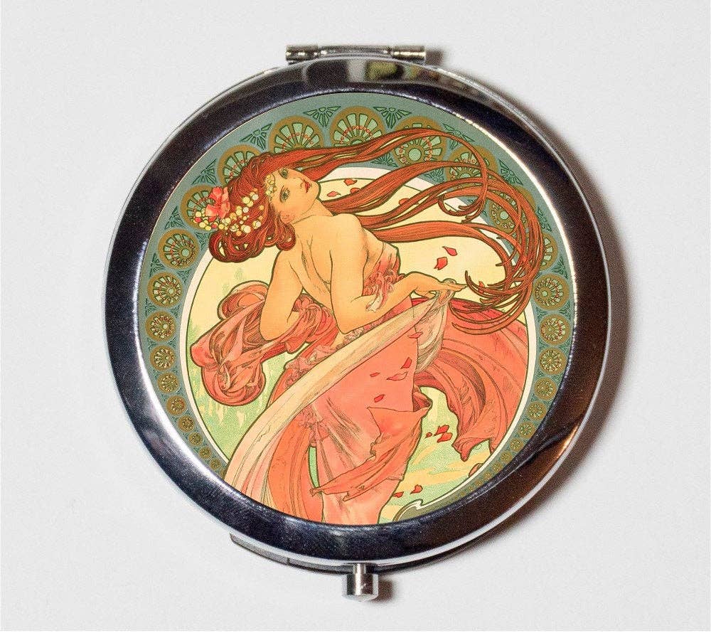 Alphonse Mucha Compact Mirror